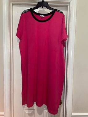 Calvin Klein Bright Pink Tee with Black Trim